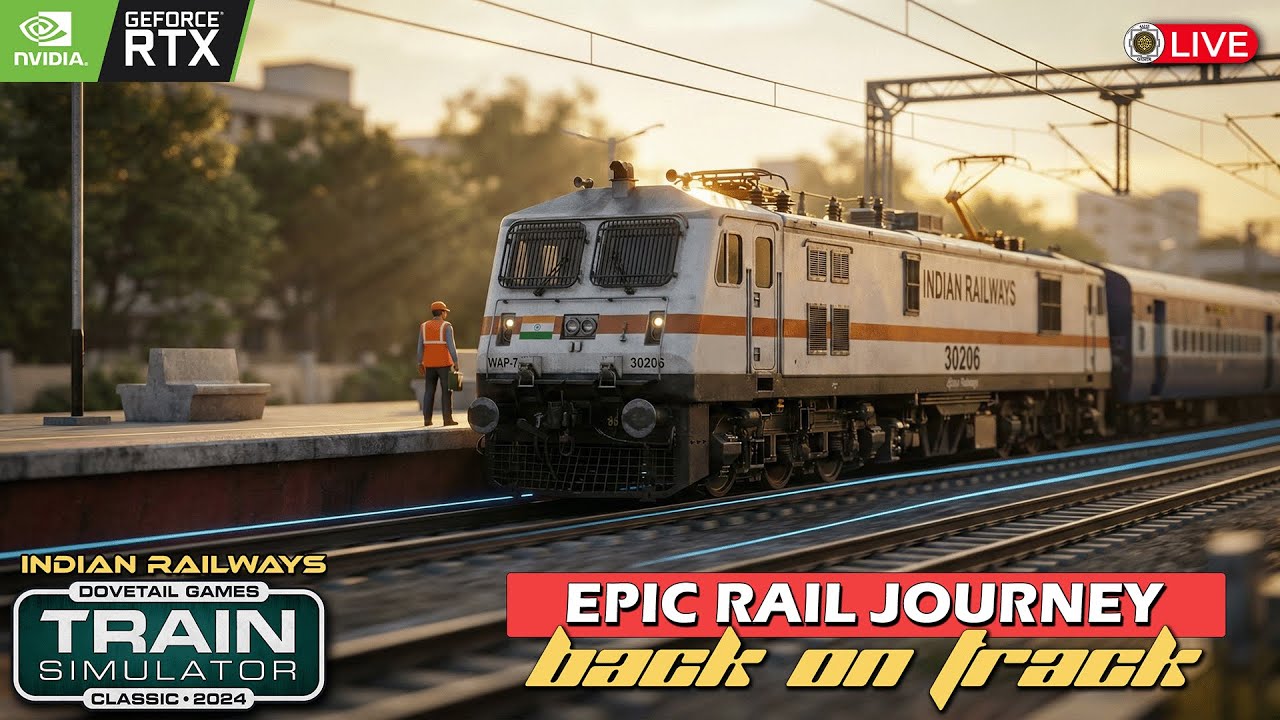 12633  CHENNAI ENGMORE - KANYAKUMARI SF EXP|| Indian Train Simulator 2025 || PC GAMEPLAY || Live🔴