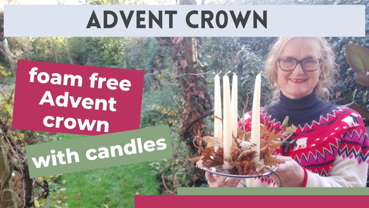 Foam free Advent table arrangement