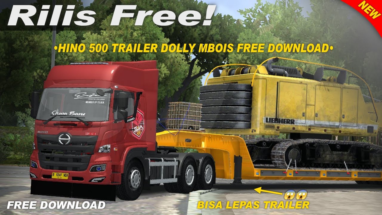 RILISS!!! Mod HINO TRAILER ALAT BERAT|||BUSSID!!! FREEE|||DETAIL