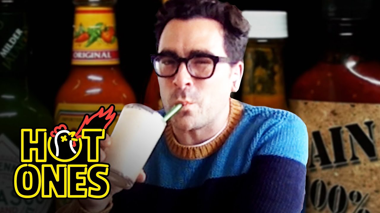 Dan Levy Gets Panicky While Eating Spicy Wings | Hot Ones