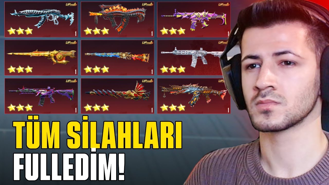 HESABIMDAKİ BÜTÜN SİLAHLARI FULLEDİM!(100.000 UC)  pubg mobile