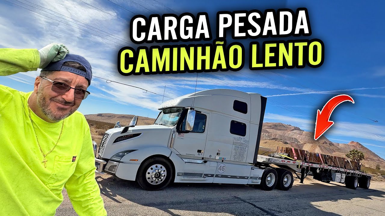 A GARGA É TÃO PESADA QUE DEIXOU O CAMINHÃO LENTO 😨😰