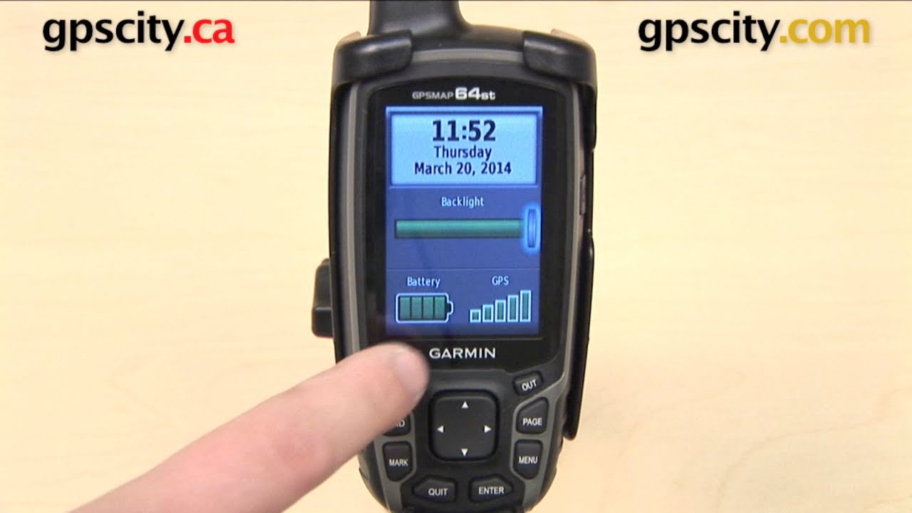 Garmin GPSMAP 64 Series: Adjusting Screen Brightness with GPS City