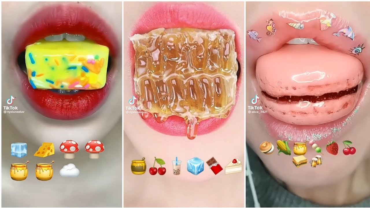 kompilasi video tik tok ASMR makan, cr: @closerfood @satys Fying lips