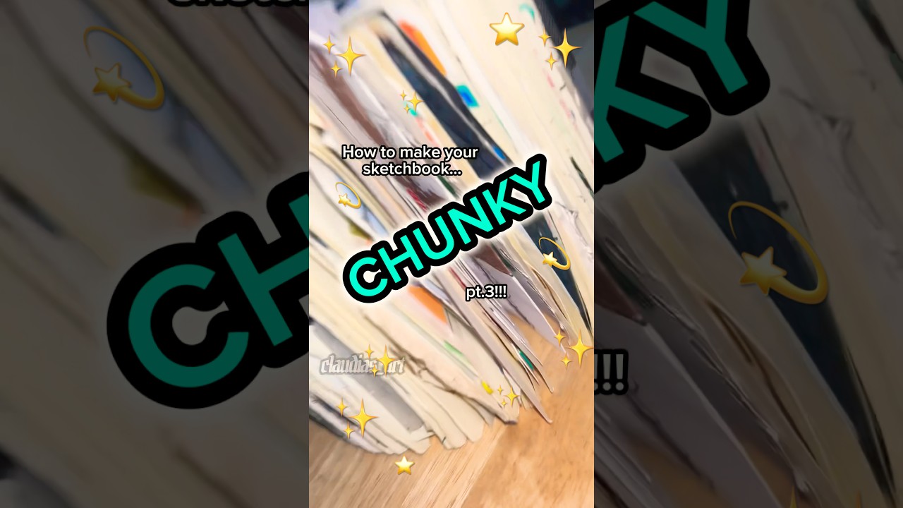 HOW TO MAKE YOUR SKETCHBOOK THICK AND CHUNKY PT.3 #shorts #sketchbook #art #scrapbooking #drawing
