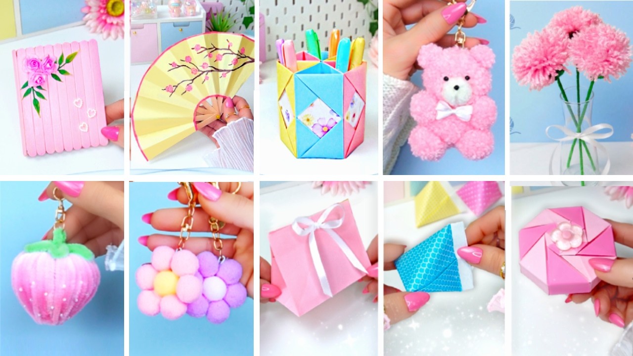 10 DIY Easy & Quick Craft Ideas: Paper Crafts and Cute Gifts with Stuff you Have at Home
