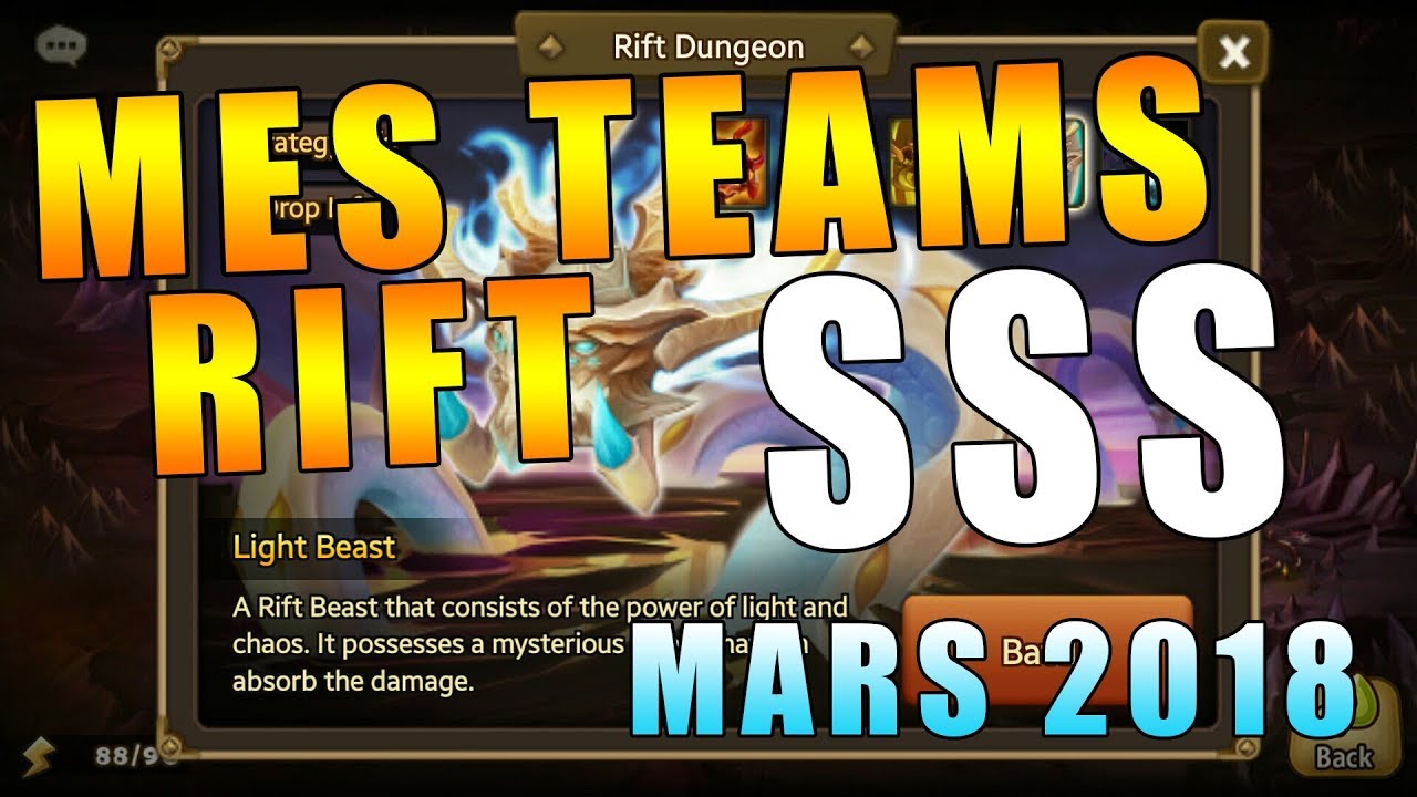 SUMMONER'S WAR: MES TEAMS RIFT 