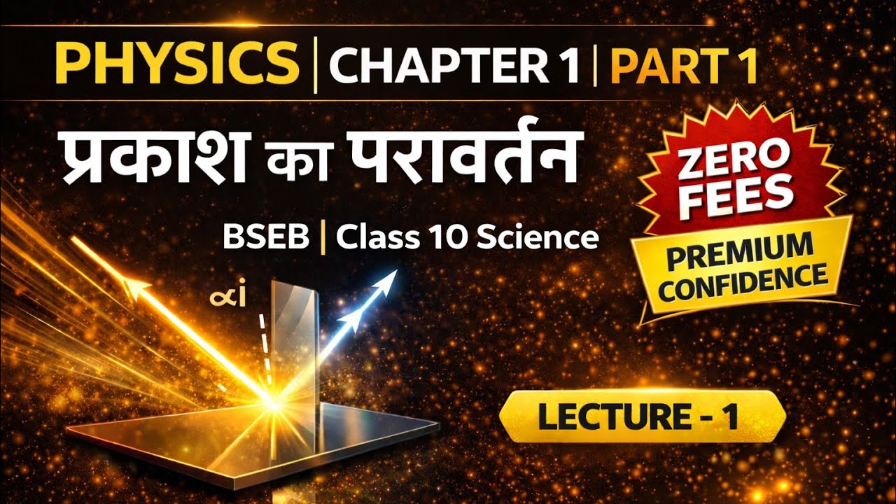 New Batch 🔥 | Class 10 Physics Ch-1 Part 1 प्रकाश का परावर्तन  | Board Exam 2026