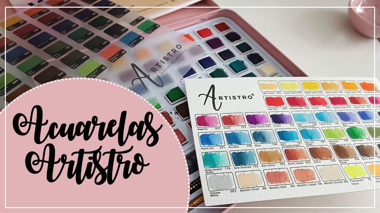 Acuarelas ARTISTRO 48 colores | Review Carta de color | Primeras impresiones