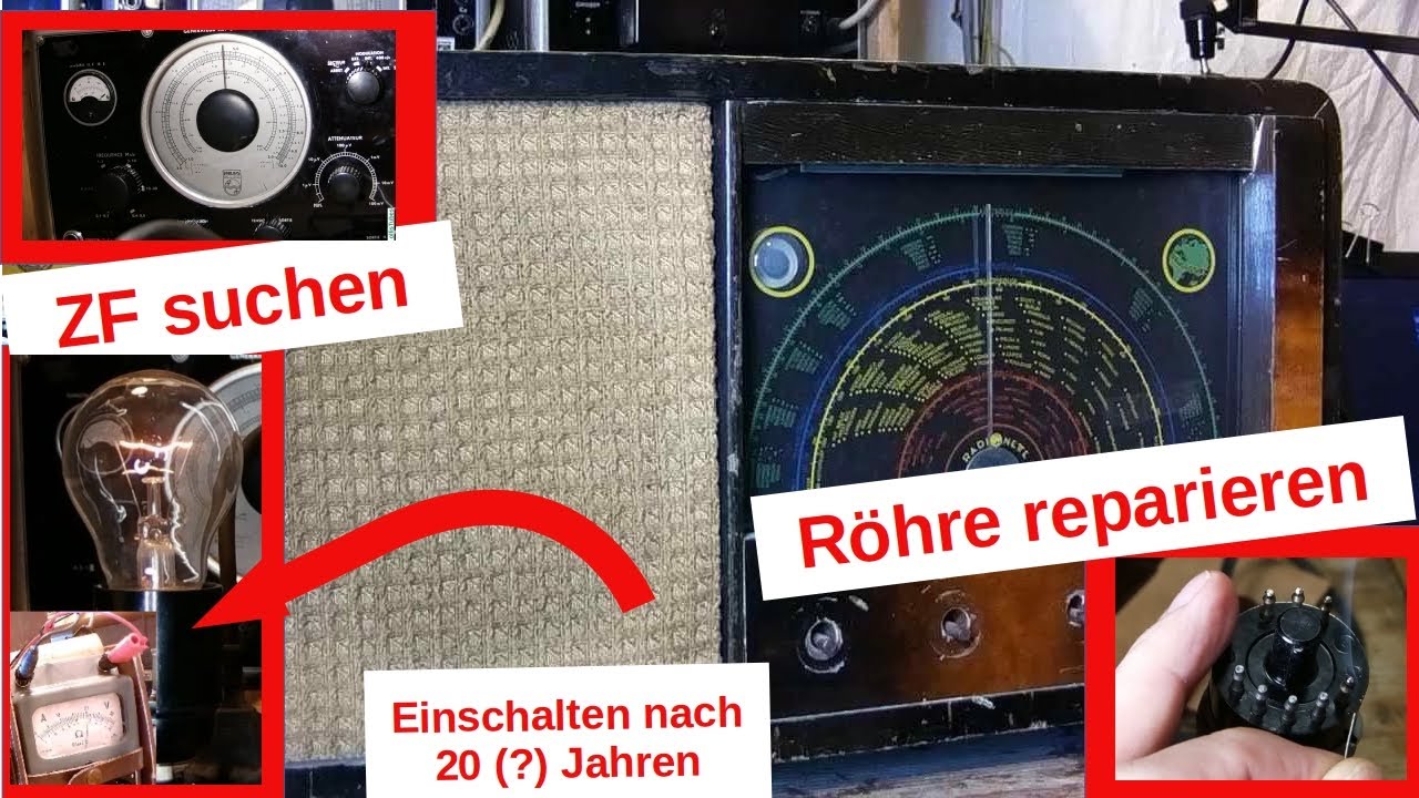 [148] Radionette 1941 - ein 230V Gerät, krachende Röhre, Trimmkondensator, Zwischenfrequenz