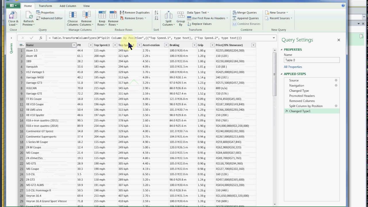 Importing RR3 Wiki data with Power Query for Excel
