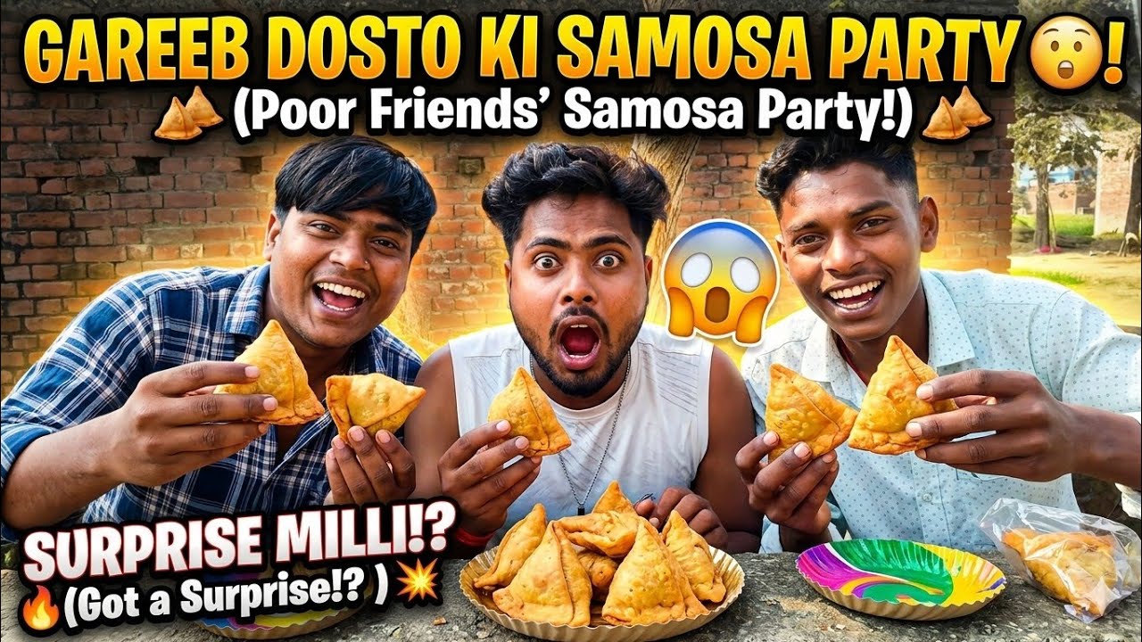 Greeb dosto ko samosa party diya 😮-Asvlogify 
