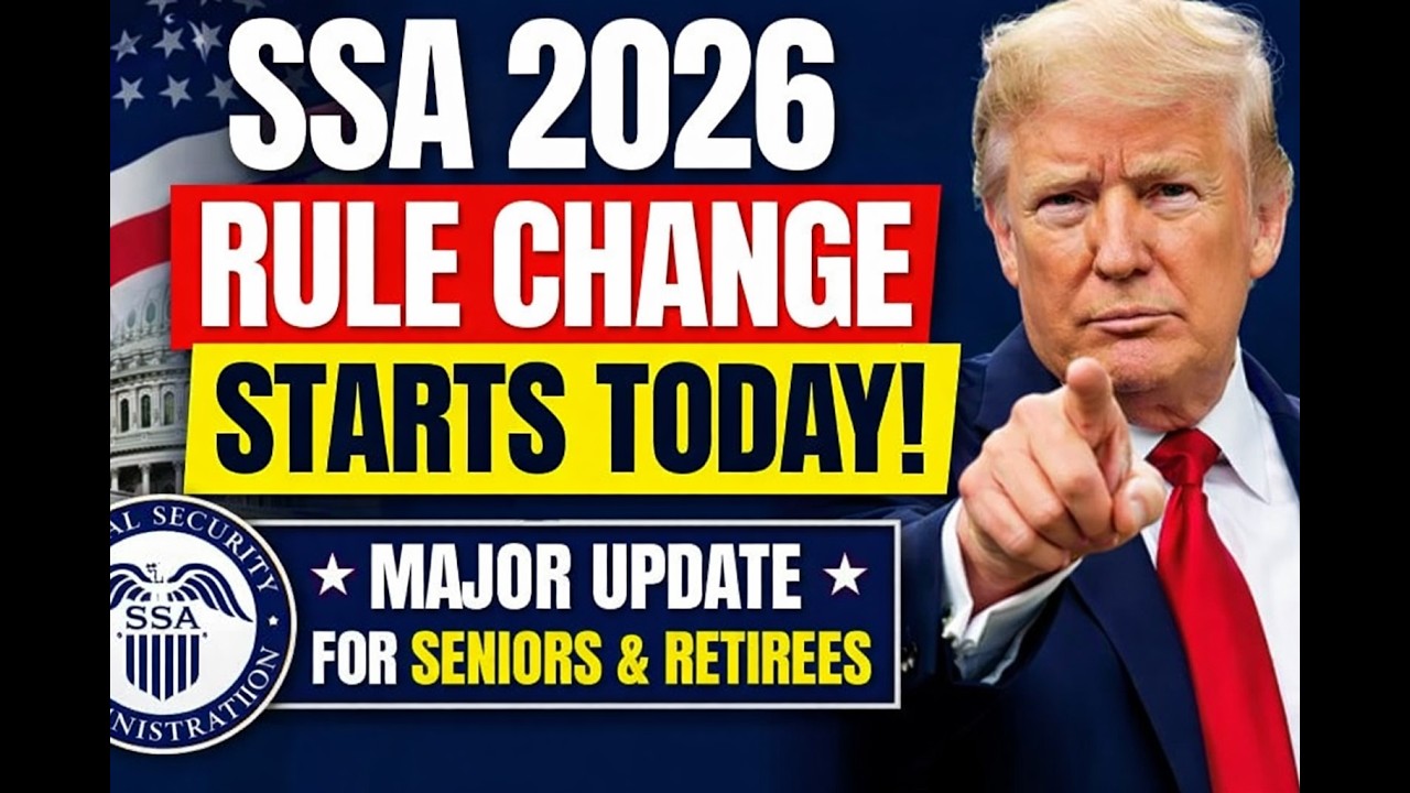 🚨 SSA 2026 Rule Change Starts Today &mdash; Major Update for Seniors & Retirees | SSI, SSDI, COLA Update