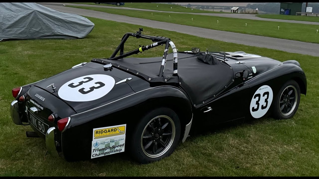 Red Flagged For Being Too Fast. 1959 Triumph TR3a Harewood Hill Climb 21.9.24