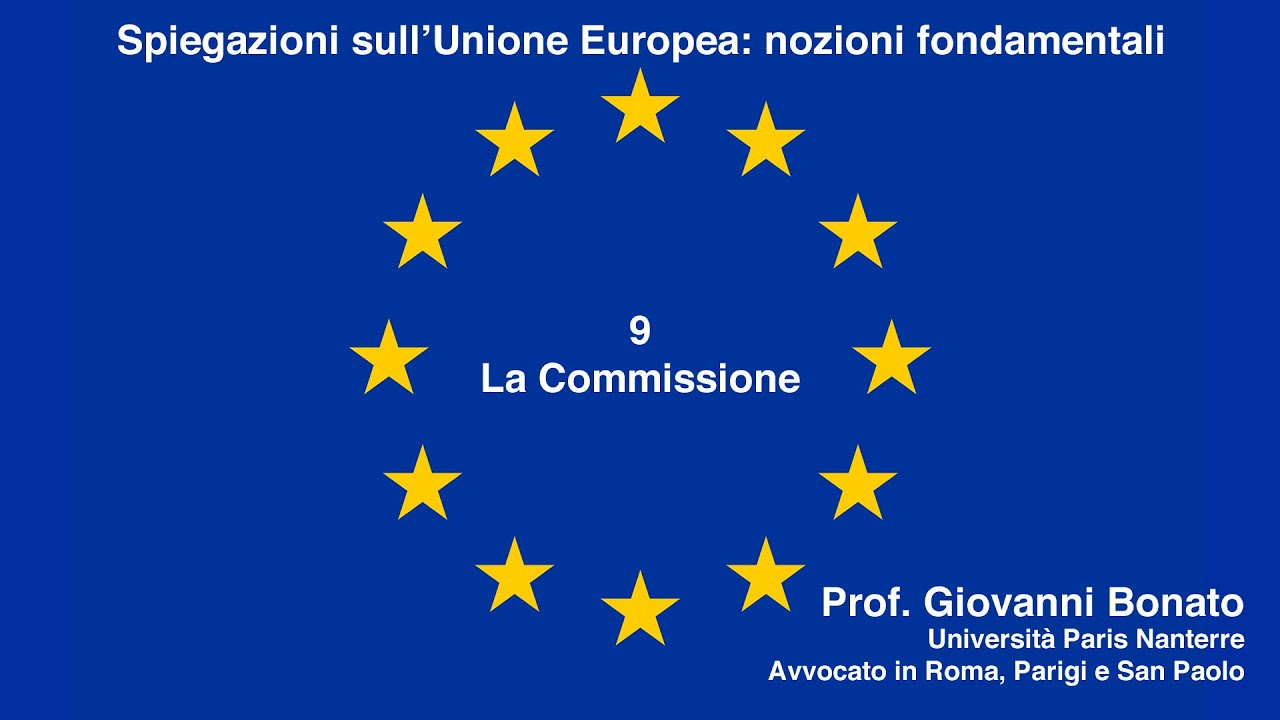 Unione Europea 9: Commissione. Bonato Giovanni (spiegazioni)