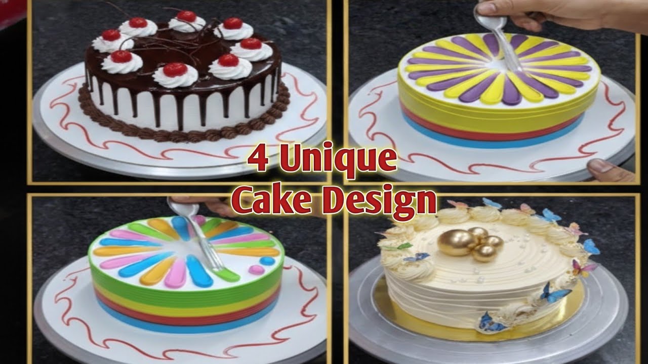 4 UNIQUE CAKE DESIGNS 2026 | NEW BIRTHDAY CAKE DECORATION IDEA 🎂#cakedesign #birthdaycake 