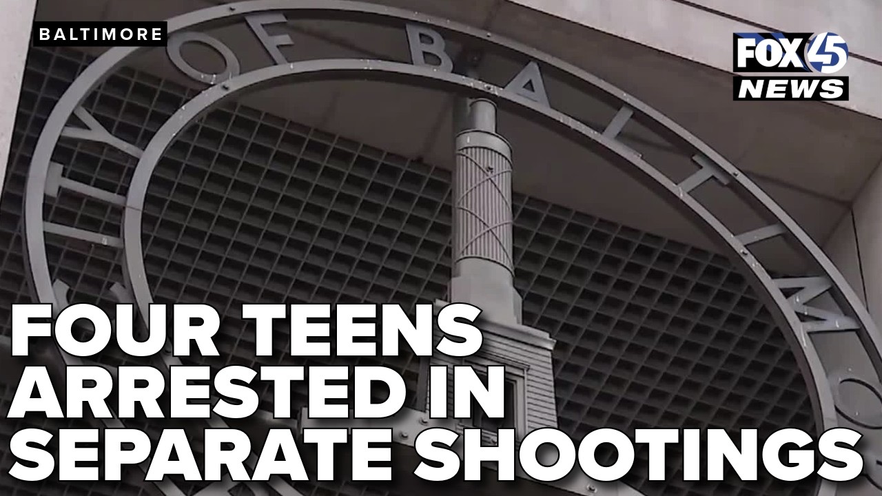Four teens charged with attempted murder in two separate Baltimore shootings