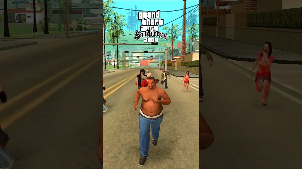 Como Reaccionan los Zombis al Subirnos al Techo de un Coche en la Saga GTA
