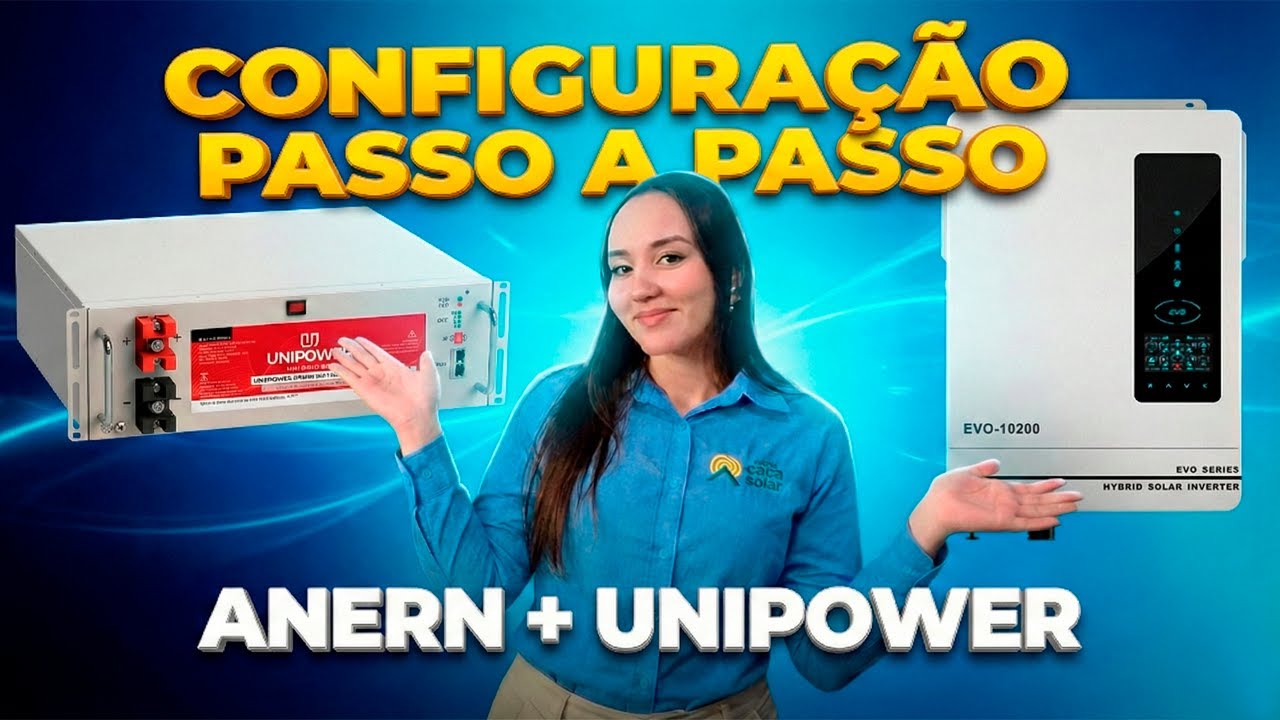 Bateria Solar de Lítio no Modo USER | Como Configurar o Inversor ANERN 10,2kW com Unipower 48V 100Ah