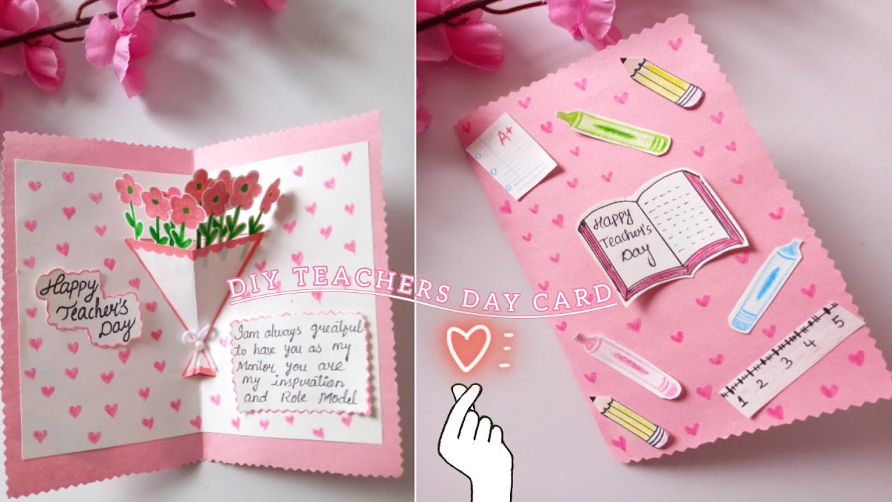 DIY Teacher's Day Card 🌸💖 // Handmade Teachers Day Pop-up  Card