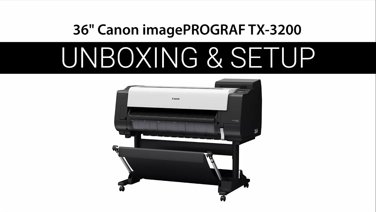 Canon imagePROGRAF TX Series Printer and Stacker Install Video