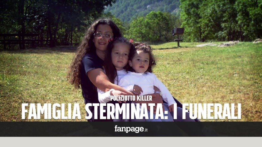 Strage in famiglia: unico funerale per il poliziotto killer, la moglie e le figlie