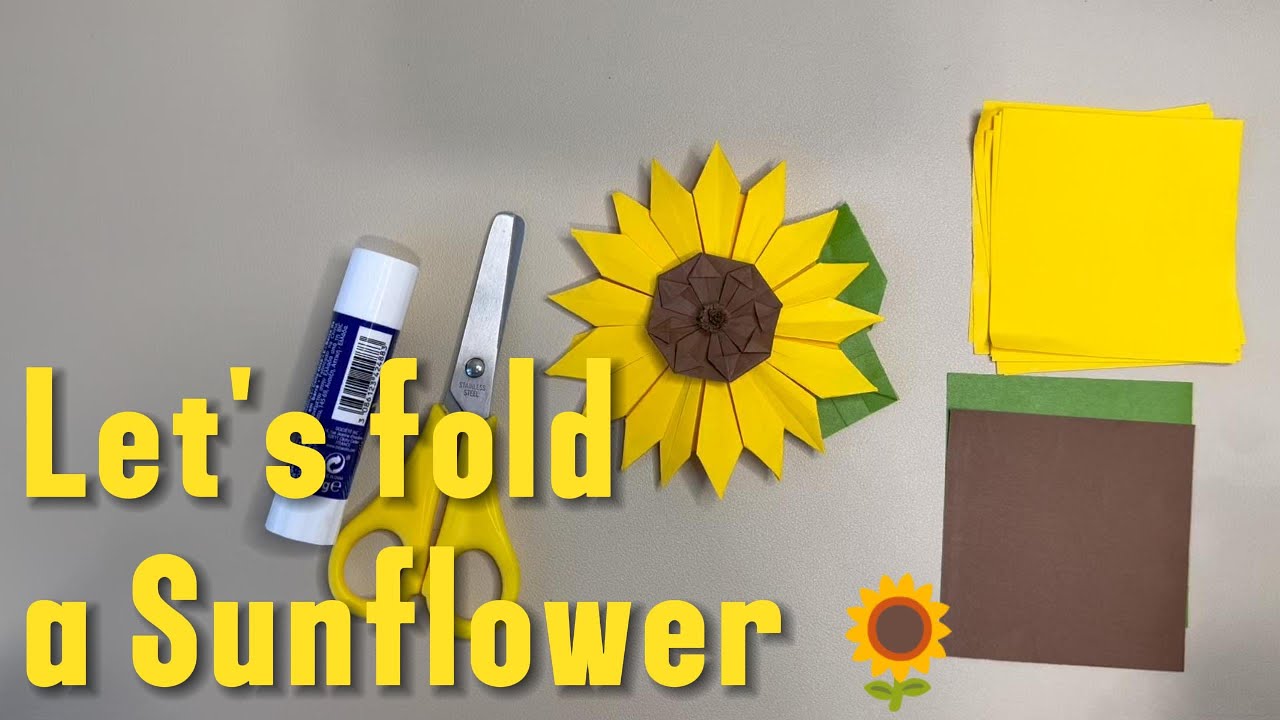 How to Fold a Sunny Sunflower 🌻   | Easy Origami for Kids