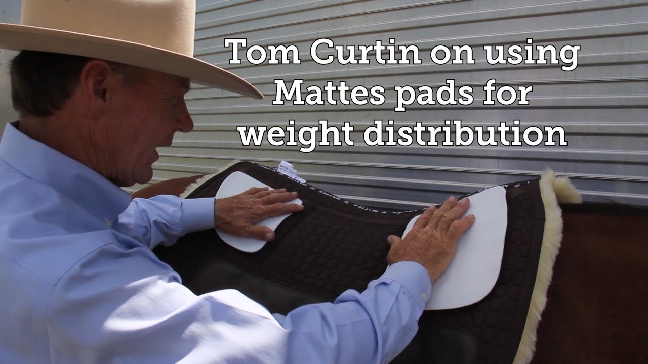 Using Mattes saddle pads and shims for proper weight distribution