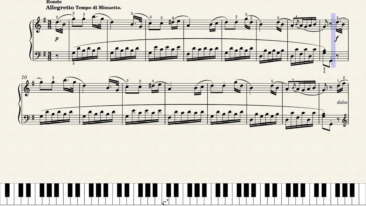 두세크 소나티네 Op.20 1번 2악장 | Dussek Sonatina Op.20 No.1 II. Rondo Allegretto Tempo di Minuetto