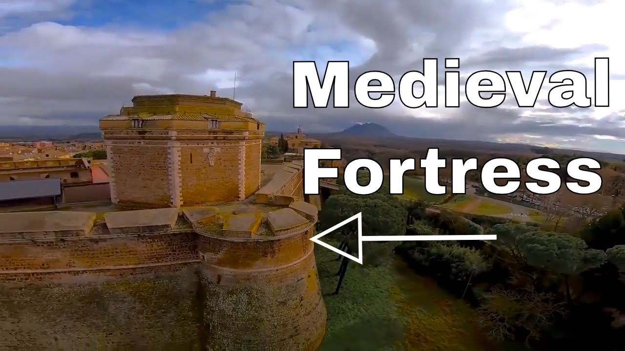 Ancient Medieval Fortress Town Cinematic shot [Civita Castellana] [Forte Sangallo]