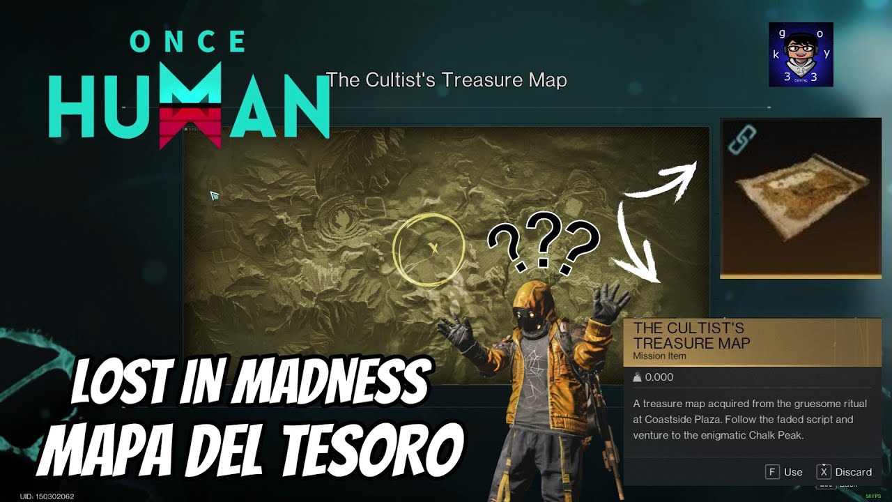 Once human Mapa del Tesoro Cultist Treasure map Misi&oacute;n Lost in Madness!🔥