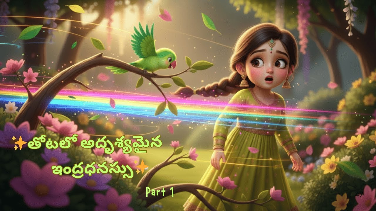 🌈✨ తోటలో అదృశ్యమైన ఇంద్రధనస్సు ✨🌸 Part 1 #telugukidsstories