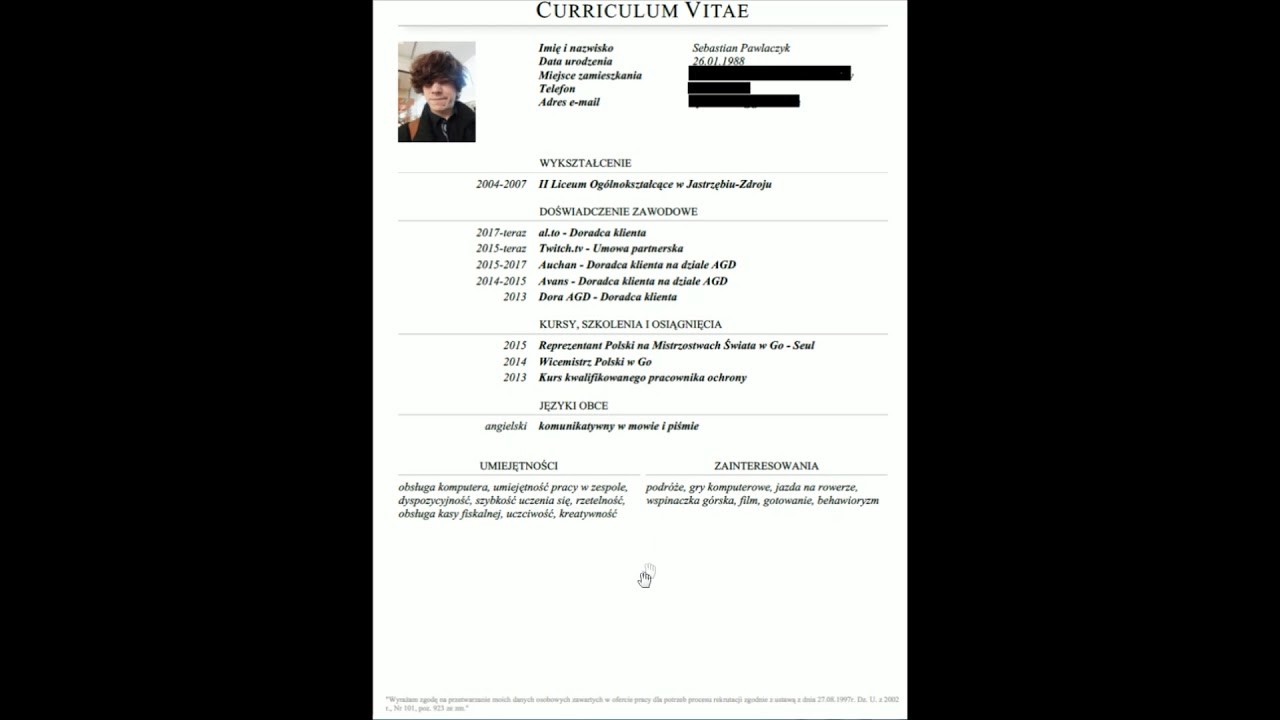 Nilatarion omawia jak napisać CV