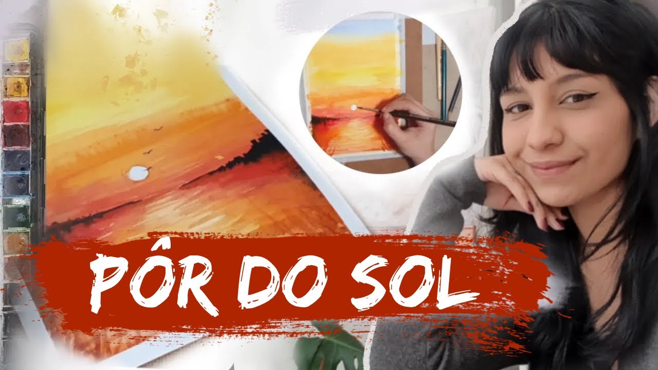 COMO PINTAR um P&Ocirc;R DO SOL [AQUARELA para INICIANTES] - Lena Mao