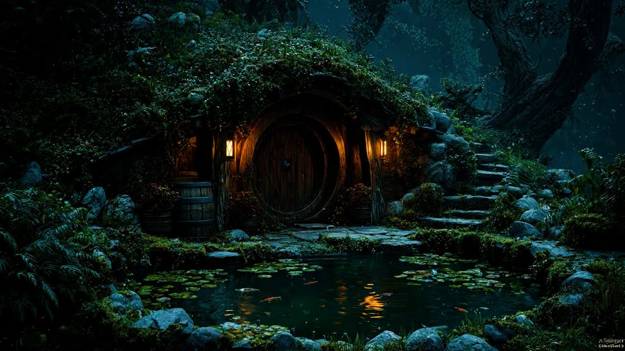 Cozy Cabin Ambience, Relaxing Frog Sounds, Crickets for Sleep, Swamp Sounds at Night