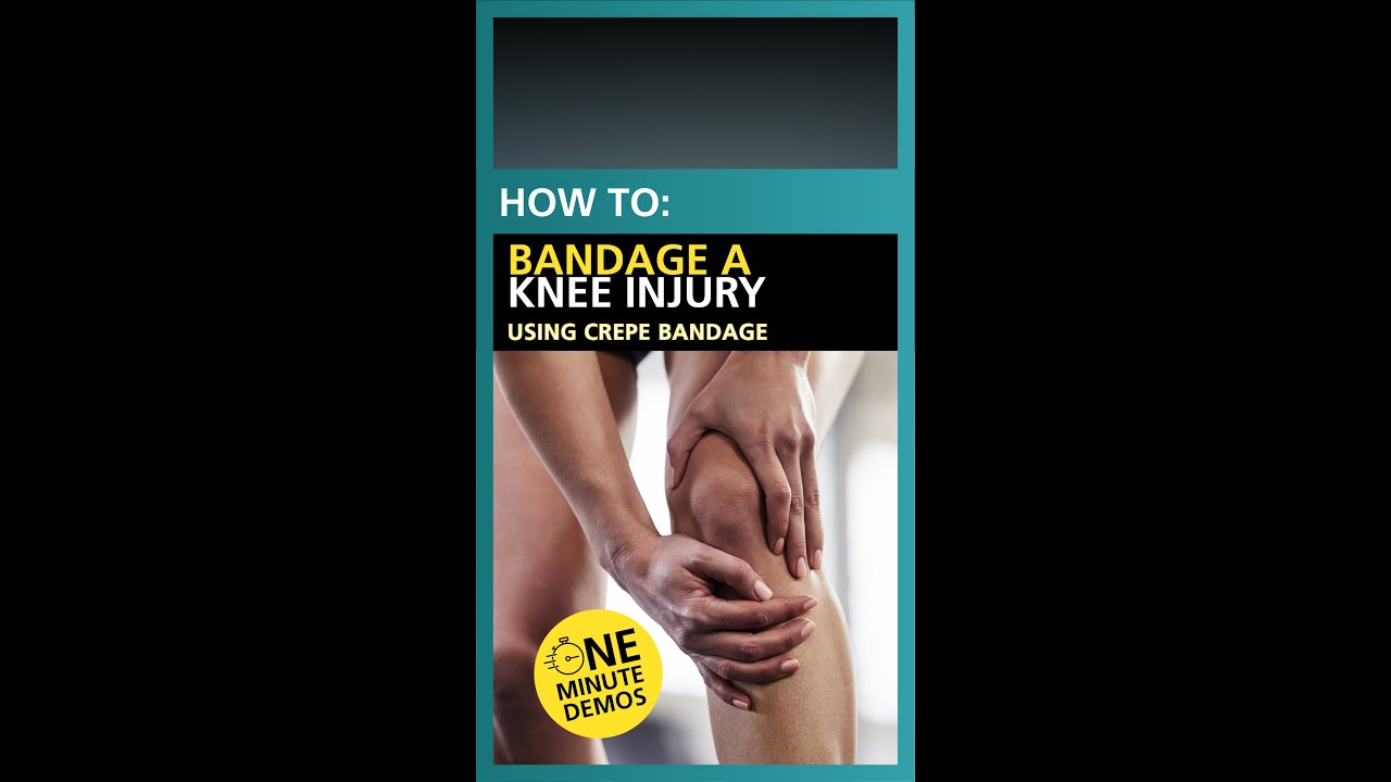 How to Bandage a Knee Injury Using Crepe Bandage | One Minute Demos | YouTube Shorts
