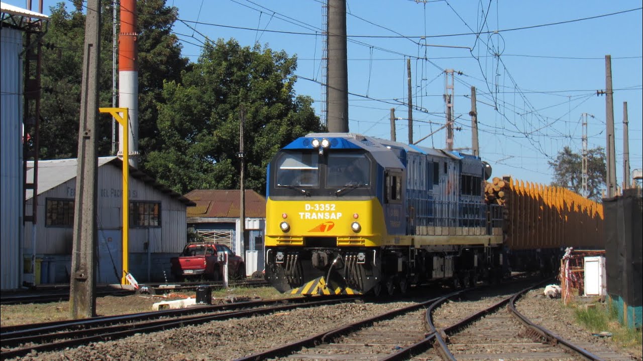 Transap | Nueva locomotora CRRC D3352 entrando Temuco