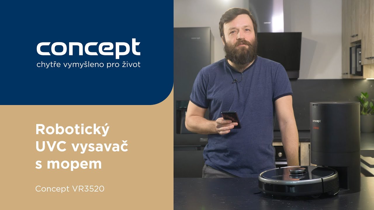 Laserový robotický UVC vysavač s mopem Concept VR3520 / Představení