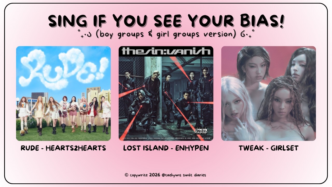 SING IF YOU SEE YOUR BIAS | BOY GROUP & GIRL GROUP VER. | BTS, BLACKPINK, ENHYPEN, AESPA, CORTIS