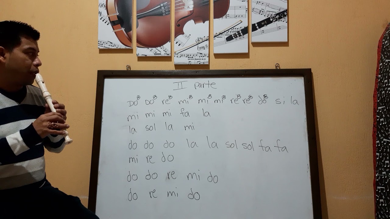 María mírame, tutorial en flauta dulce, Prof. Marlon Soto