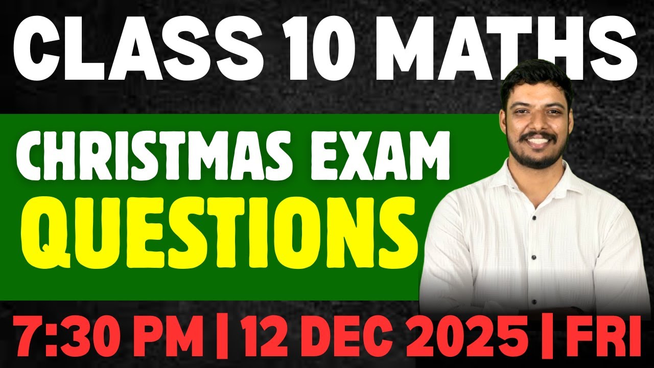 SSLC MATHS 2025 CHRISTMAS EXAM QUESTIONS - ANSWERS