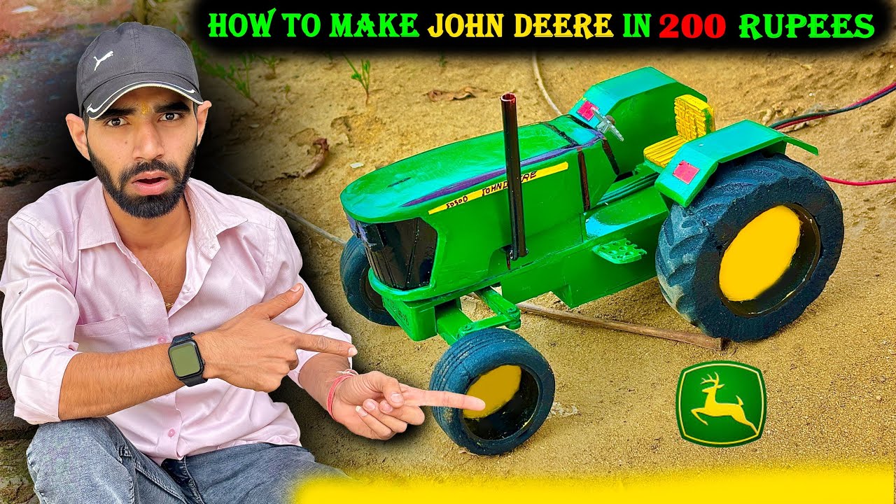 How to make John Deere in 200 Rupees | How To Make Tractor | @GranthVlogs-8