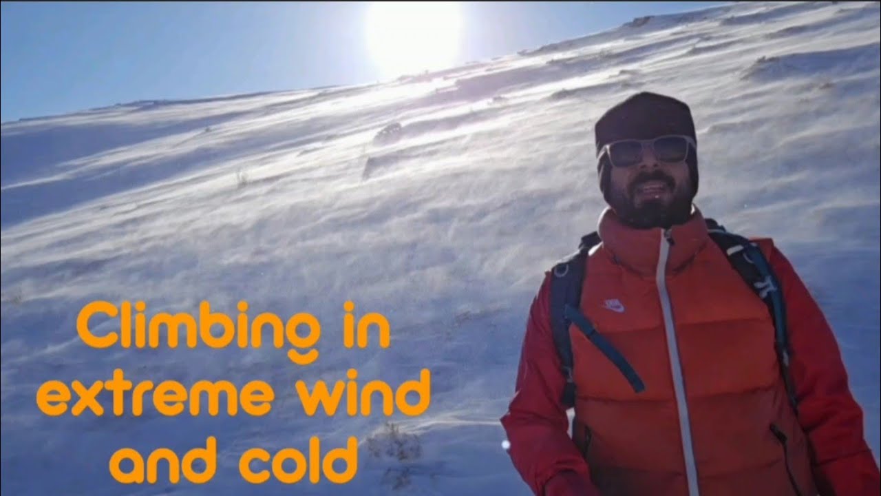 ❄️ Climbing in a Heavy Snowstorm | Battling Harsh Winter Winds and Extreme Cold