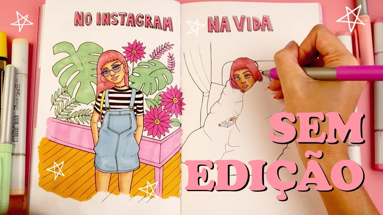 pintando um desenho do meu livro! ♡