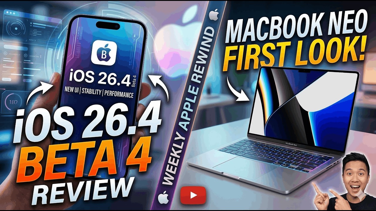 Apple Rewind! Последние новости о выходе iOS 26.4 и первые впечатления от MacBook Neo!
