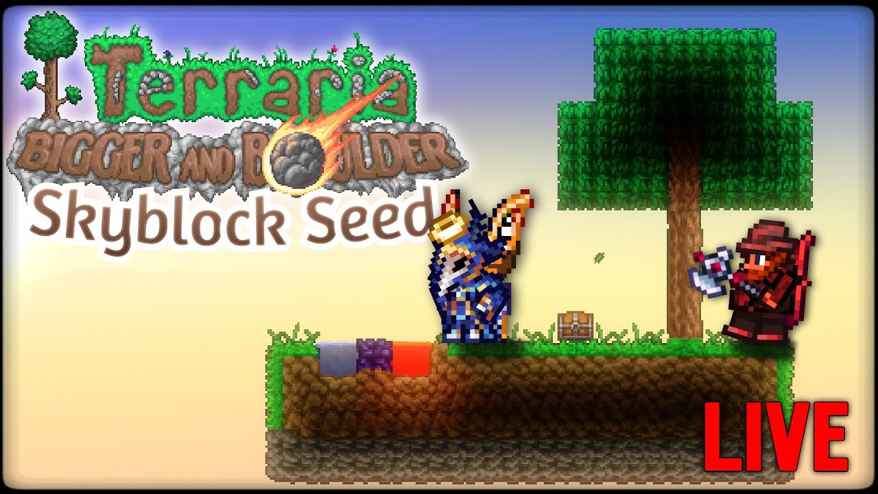 Terraria's NEW Skyblock with an equal opportunity whipper