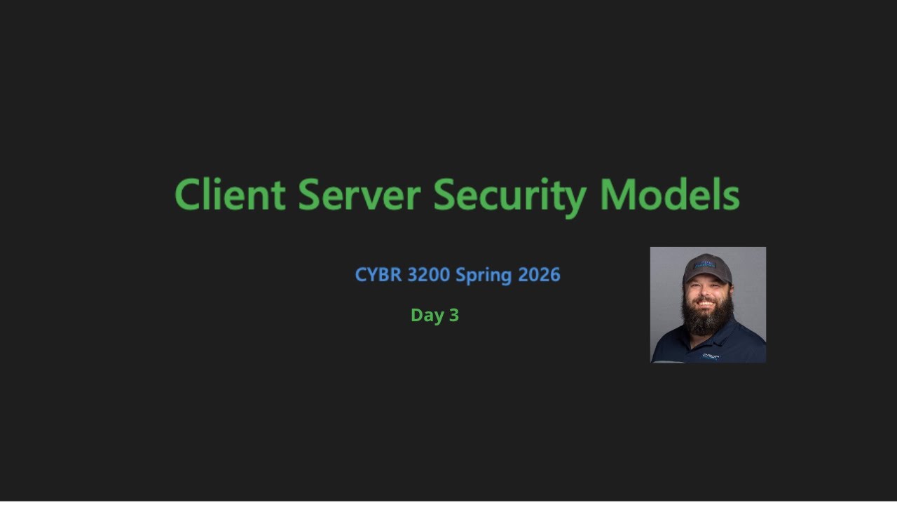 CYBR3200 Day 3 - Recon/Architecture
