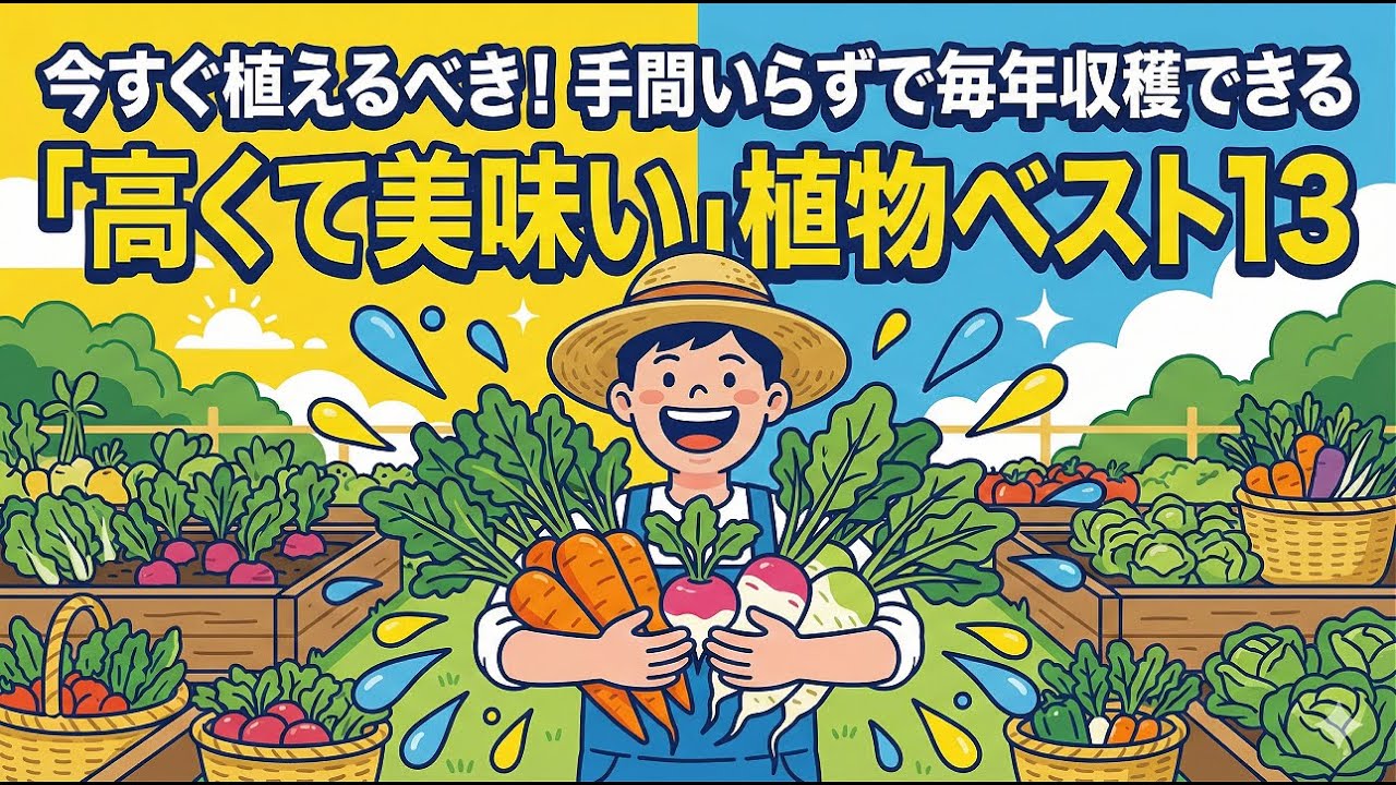 【園芸裏技】今すぐ植えるべき！手間いらずで毎年収穫できる「高くて美味い」植物ベスト13
