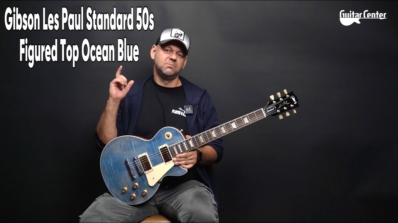Gibson Les Paul Standard 50s Figured Top Ocean Blue  | TV Guitar Center