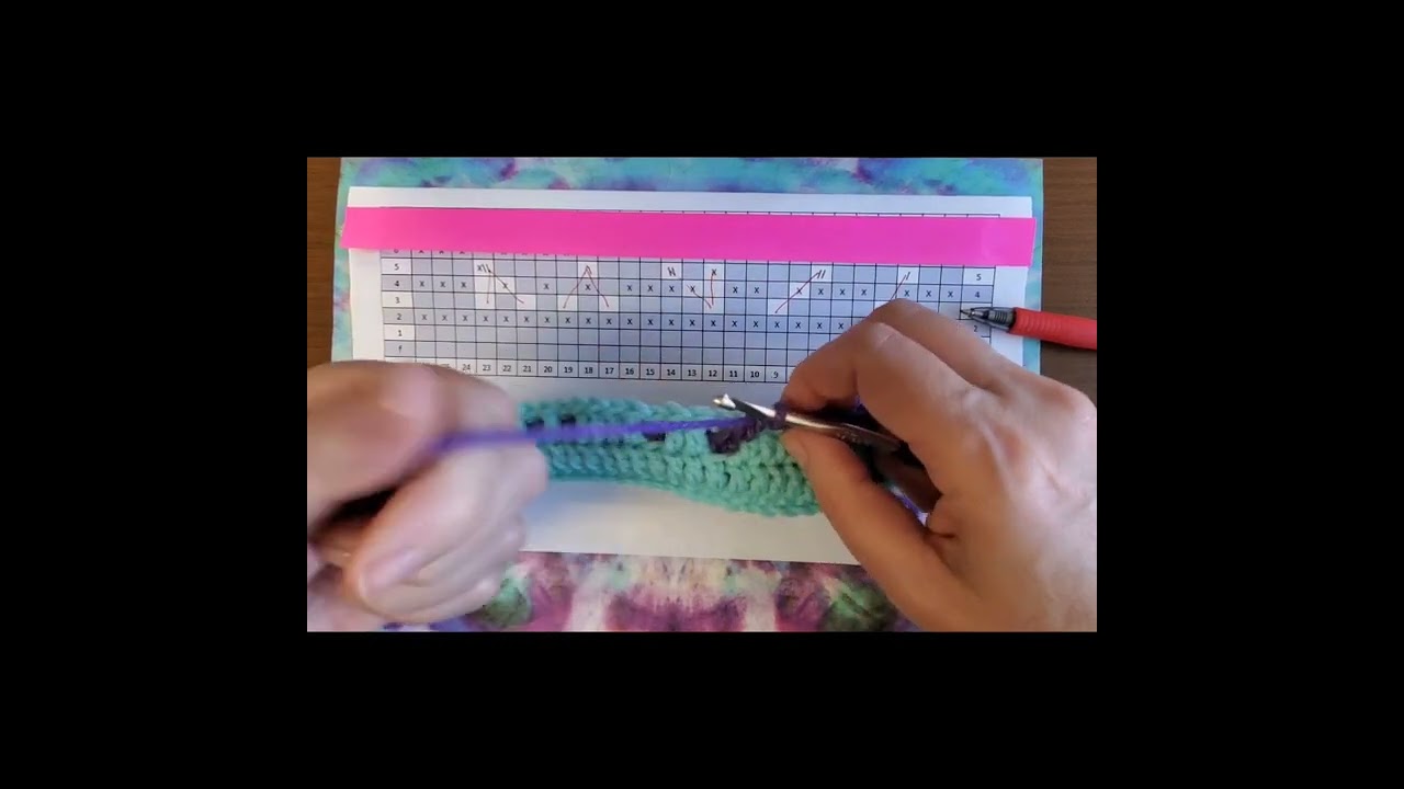 Overlay Mosaic Crochet - diagonal stitches